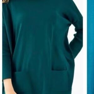 Lilly Pulitzer Deep Teal Cowl Neck Sweater
